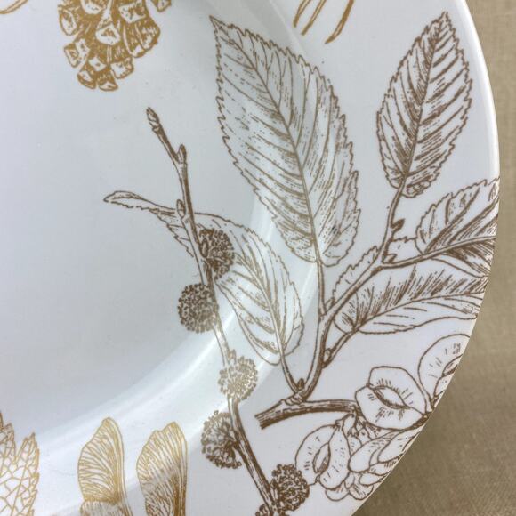 Port Townsand Porcelain Golden Foliage 14in Oval Platter - Picture 2 of 6